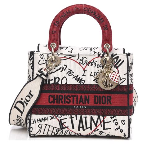 dior graffiti book tote|CHRISTIAN DIOR Canvas Embroidered Graffiti Book Tote.